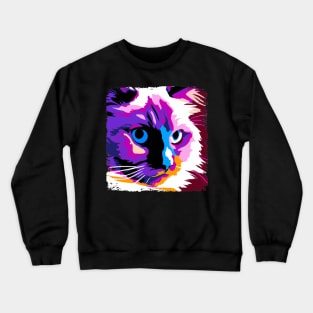 Ragdoll Pop Art - Cat Lover Gift Crewneck Sweatshirt